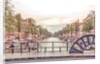 Canal through Amsterdam city by Assaf Frank